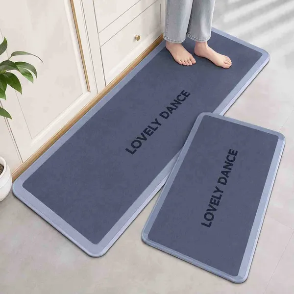 Set prostirki za kuhinju 40×60 i 40×120 cm — siva s natpisom
