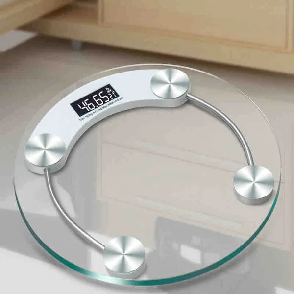 Digitalna staklena vaga za osobe do 180 kg, okrugla