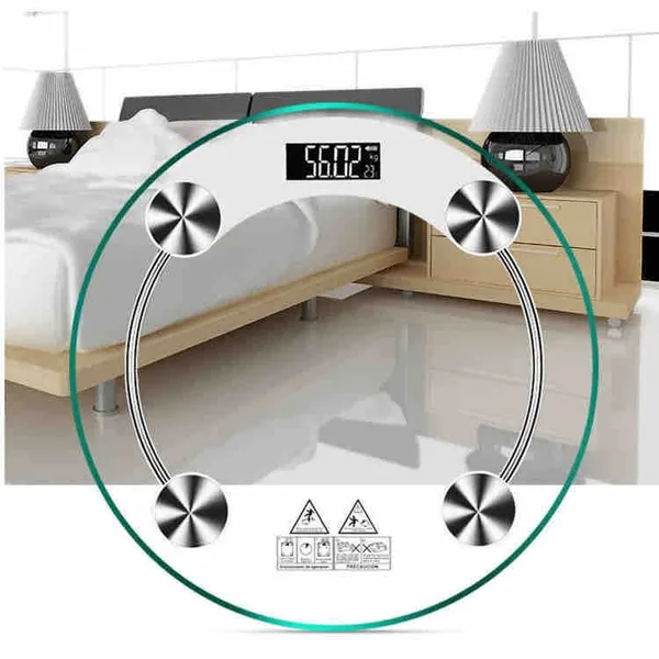 Digitalna staklena vaga za osobe do 180 kg, okrugla (slika 2)