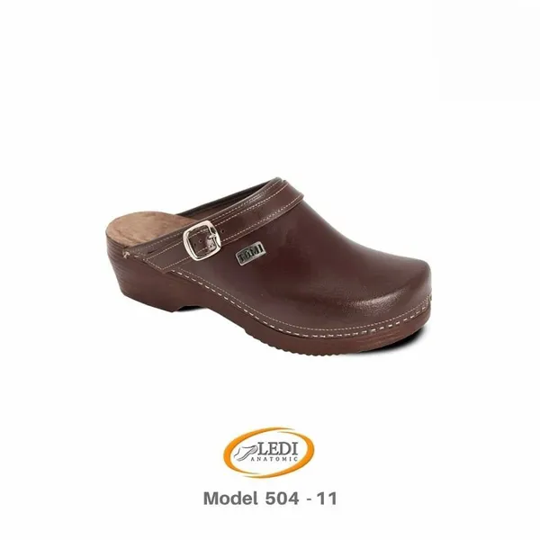 LEDI ANATOMIC 504-11 — smeđe klompe s kopčom
