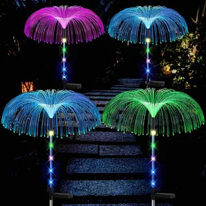 Solarne ubodne lampe meduze sa svjetlećim nitima, 7 boja, set od 2