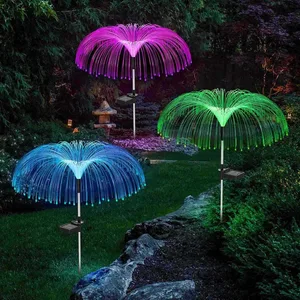 Solarne ubodne lampe meduze sa svjetlećim nitima, 7 boja, set od 2 (slika 5)