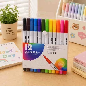 Flomasteri s dva vrha, set od 12 boja