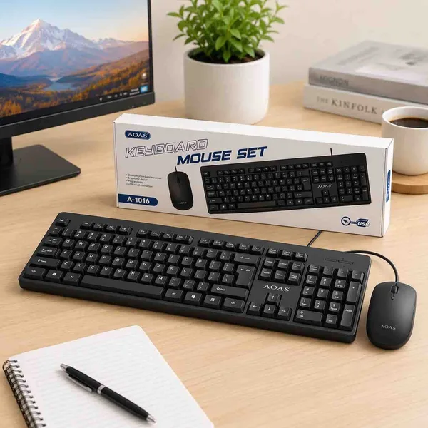 Komplet žičana tastatura i miš AOAS A-1016