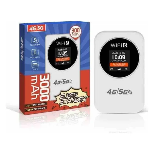 Prijenosni 4G WiFi ruter s baterijom 3000 mAh (slika 3)