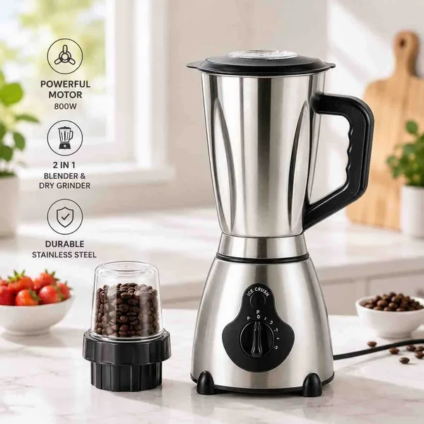 Blender od inoksa 2 l s mlinom za kafu, 2 u 1, HM-922