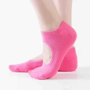 Protuklizne čarape za jogu i pilates s otvorenim gornjim dijelom (slika 6)