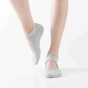 Protuklizne čarape za jogu i pilates s otvorenim gornjim dijelom (slika 2)