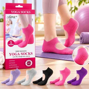 Protuklizne čarape za jogu i pilates s otvorenim gornjim dijelom
