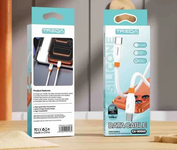 Silikonski kabl USB na USB-C TREQA CA-80065, do 66 W