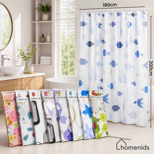 Zavjesa za tuš 180×200 cm s printom