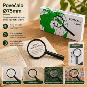 Povećalo s drškom, 75 ili 100 mm