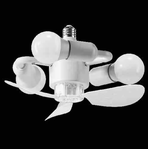 Ventilator s 3 LED sijalice za grlo E27 (slika 2)