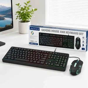Gejmerski komplet tastatura i miš s RGB svjetlom AOAS M-300