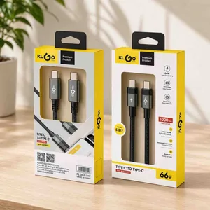 Pleteni USB-C na USB-C kabl KLGO S-217, 66 W, 1 m