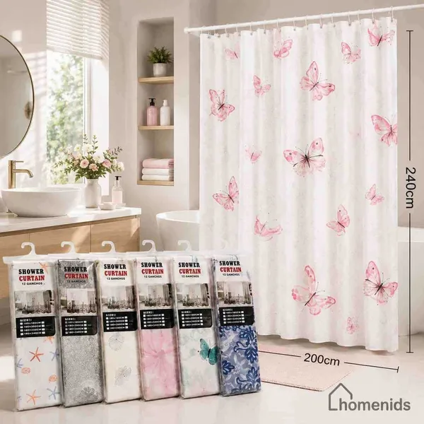 Zavjesa za tuš 200×240 cm s printom