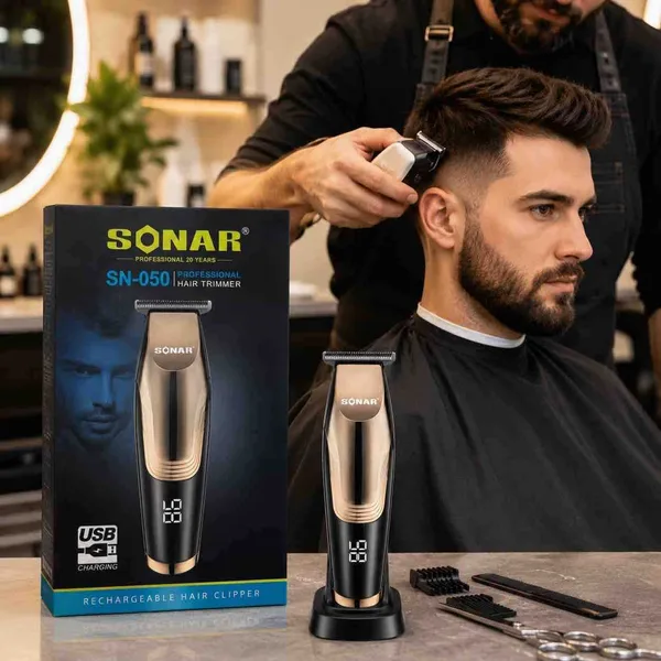 Trimer za kosu SN-050 s displejem i postoljem, rose gold