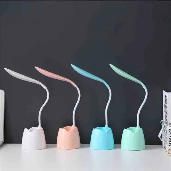 Mini LED stona lampa sa savitljivim vratom i držačem za olovke (slika 2)
