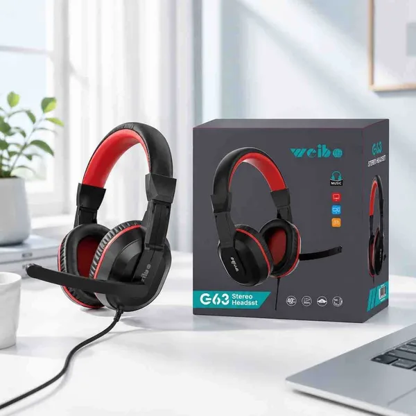 Žičane stereo slušalice s mikrofonom G63