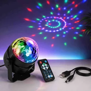 Rotirajuća disko kugla s LED efektima i daljinskim, USB