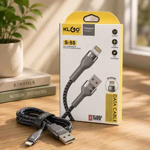 Pleteni USB kabl za iOS mobitele (Lightning) KLGO S-55, 1,5 m