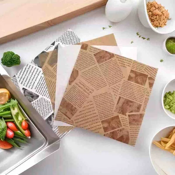 Papir za pakovanje hamburgera i serviranje 30×30 cm, 50 listova
