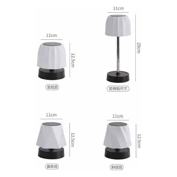 Teleskopska LED noćna lampa — okomiti uzorak abažura (slika 2)