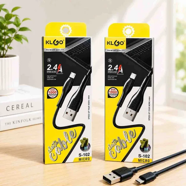 Micro USB kabl KLGO S-102, 2,4 A, crni