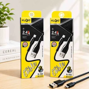 Micro USB kabl KLGO S-102, 2,4 A, crni