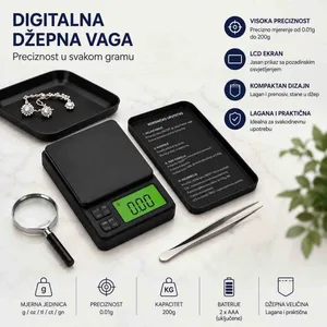 Digitalna džepna vaga 0,01–200 g