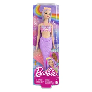 Barbie sirena s lila repom i perajom u nijansama breskve