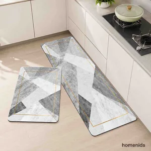 Set prostirki za kuhinju 40×60 i 40×120 cm — sivi mramor
