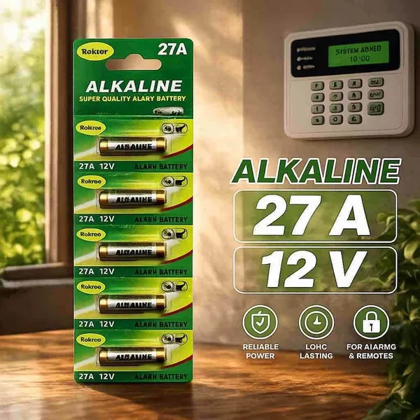 Alkalne baterije 27A 12 V, kartica od 5 komada