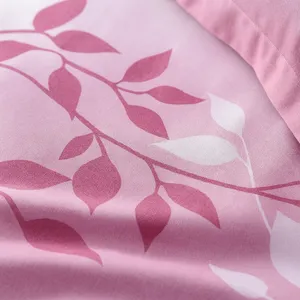 Posteljina pamuk-poliester bračna — roze cvjetni vijenac — detalj