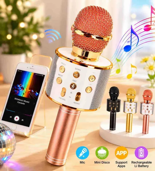 Bežični karaoke mikrofon sa zvučnikom, WS-858