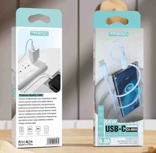 USB-C na USB-C kabl TREQA CA-8855, 66 W
