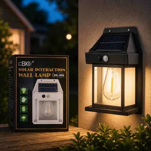 Solarna zidna lampa fenjer sa senzorom pokreta JF-888