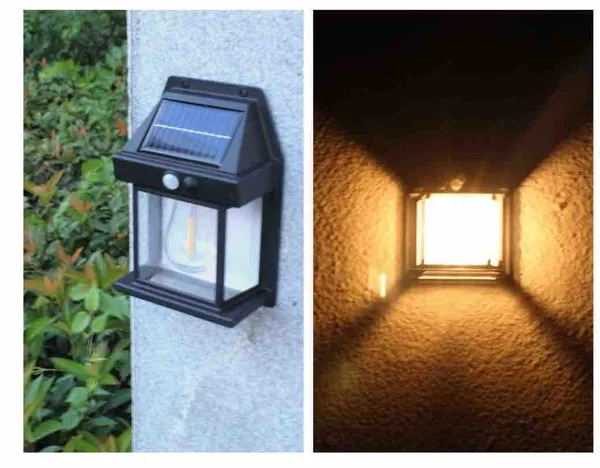 Solarna zidna lampa fenjer sa senzorom pokreta JF-888 (slika 3)