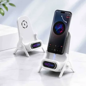 Bežični punjač i stalak za mobitel, mini stolica sa svjetlom