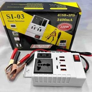 Pretvarač napona 12 V na 220 V, 220 W, 4 USB i 2 USB-C, SI-03 (slika 2)