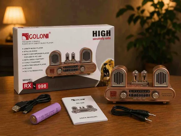 Retro radio s Bluetoothom i izgledom lampi, RX-998 (slika 2)