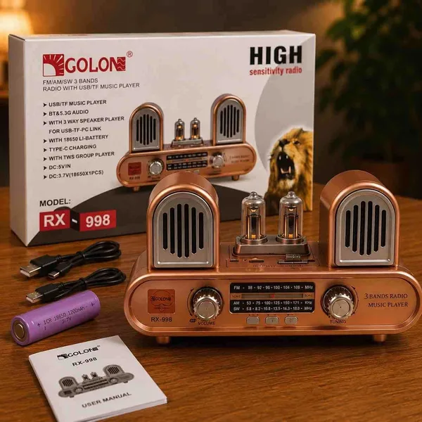 Retro radio s Bluetoothom i izgledom lampi, RX-998