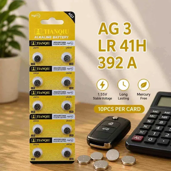 Alkalne dugmaste baterije 1,55 V, kartica od 10 komada