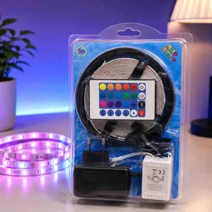 RGB LED traka 5 m, 2835, s adapterom i daljinskim
