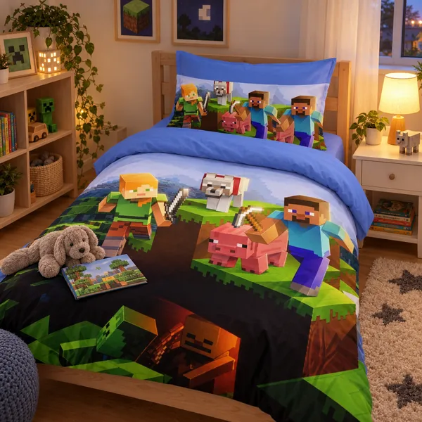 Dječija posteljina — Minecraft avantura u pećini — ambijent