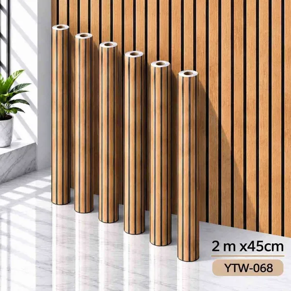 Samoljepljiva tapeta širine 45 cm — drvene letvice YTW-068