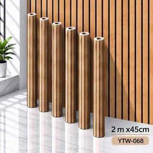 Samoljepljiva tapeta širine 45 cm — drvene letvice YTW-068
