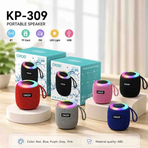 Mali prijenosni Bluetooth zvučnik sa svjetlom, KP-309