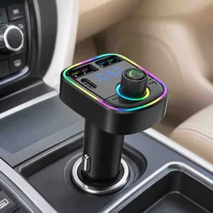 FM transmiter za auto s Bluetoothom i LED okvirom, HM23