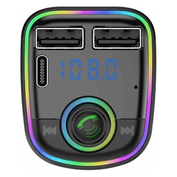 FM transmiter za auto s Bluetoothom i LED okvirom, HM23 (slika 3)
